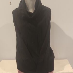 Woman's Basic Black Cowl Neck Sweater